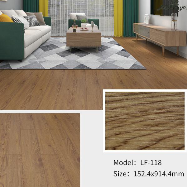 Wood Design Self Adhesive Vinyl Flooring with 1.5mm Thickness and 152.4*914.4mm Size for Home Office