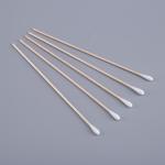 Household Wood Stick Cotton Swabs , 100 Pcs / Bag Cosmetic Cotton Swabs