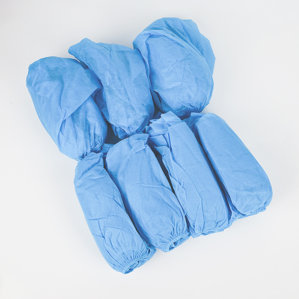 Non Woven Disposable Shoe Cover Durable Medical Waterproof Shoe Cover Eco-Friendly Blue Shoe Covers