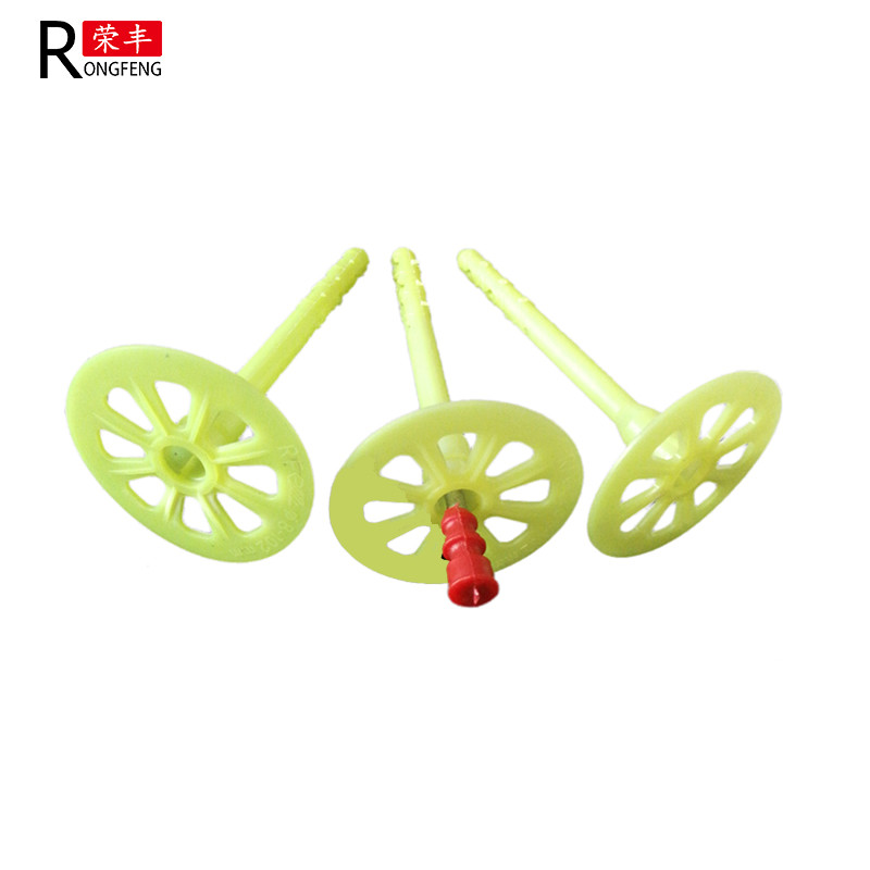 55mm Disc Building Wall Fixings 8x95mm Plastic Insulation Anchors