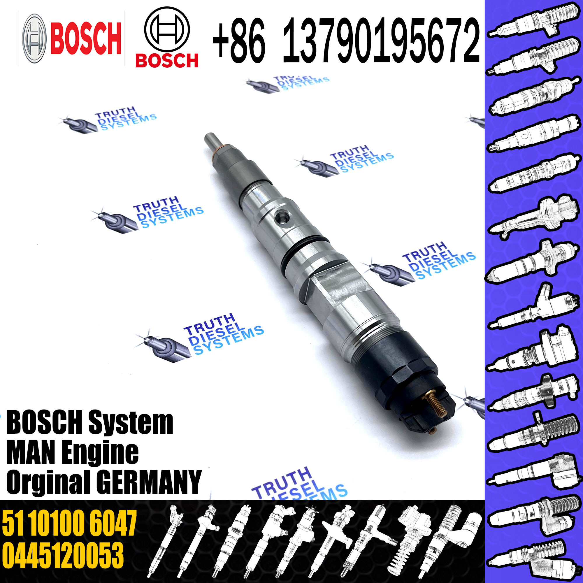 High Quality New Diesel Fuel Injector 4945316 0445120140 For VW Constellation/Volksbus