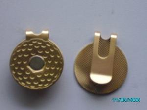 China Iron / Brass 1.2mm - 3.0mm Antique gold Hat Clip Ball Markers wholesale