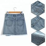 Casual Mini A Line Teen Girls Denim Skirts / Children's Jean Skirts Customized