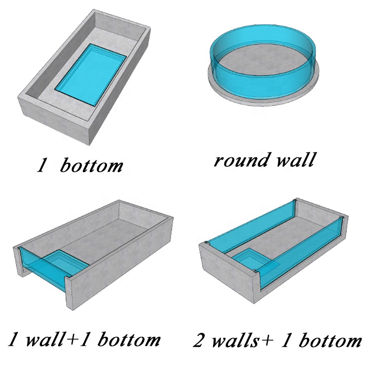 Acrylic Inground Fiberglass Pool Shell for Intex Indoor Swimming Pool Outdoor