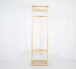 Wooden Coat Hanger Rack With 2-tier Storage Shelves W50*D38*H180CM