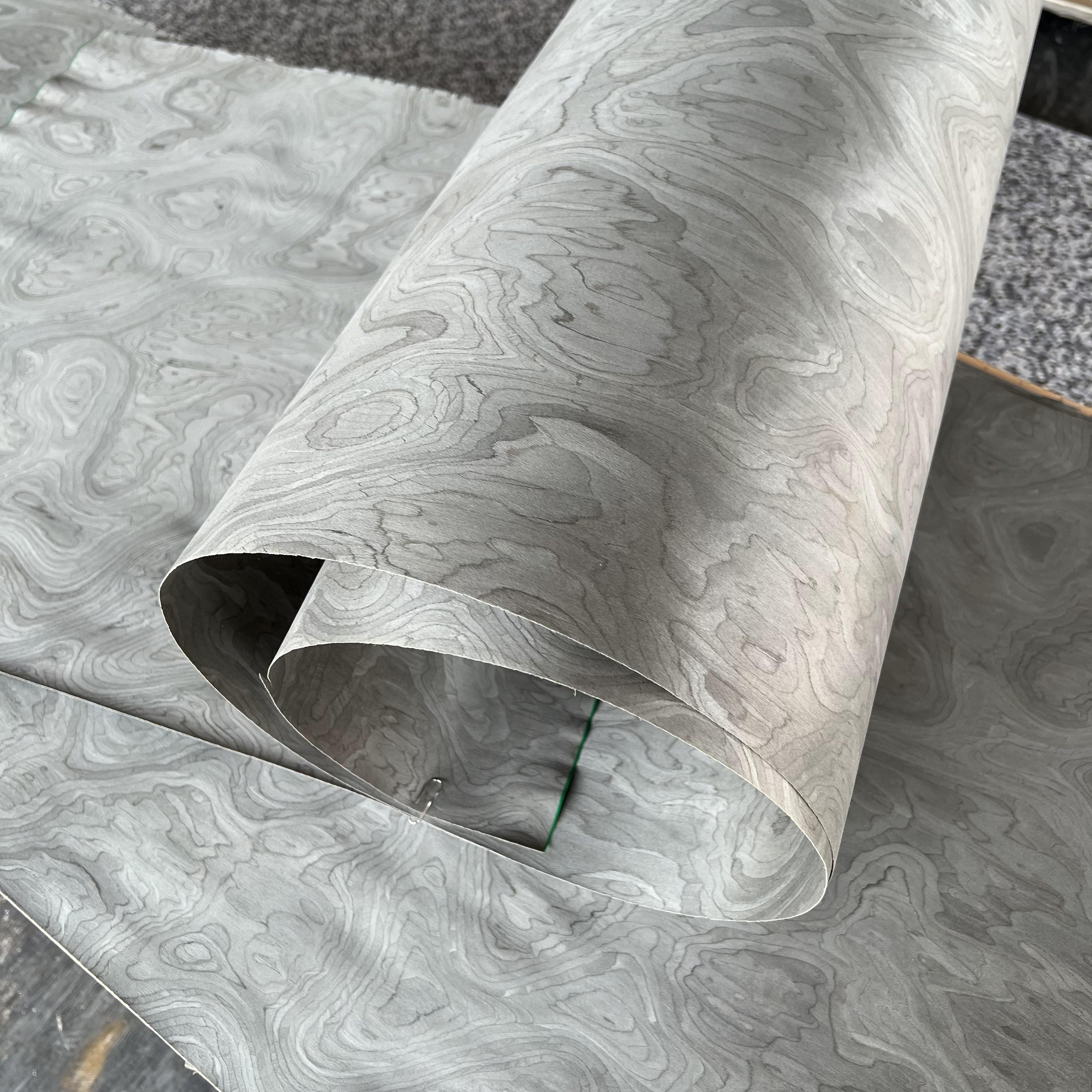 Engineered Wood Veneer Grey Burl Color Reconstituted Wood Veneer for MDF Plywood and Furniture