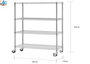 China RK Bakeware China Foodservice 2/3/4 Tiers Steel Trolley Service Cart , Stainless Steel Trolley Material Distribution wholesale