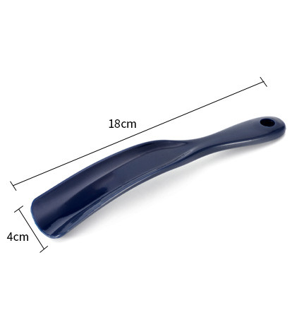 Plastic Long Length Shoe Horn 7.1 Inch 18 CM Plastic With Circular Hanging Holes Translucent
