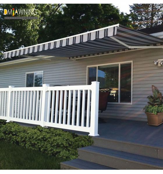 Black Grey Waterproof Retractable Awning 1.5M awning valance replacement