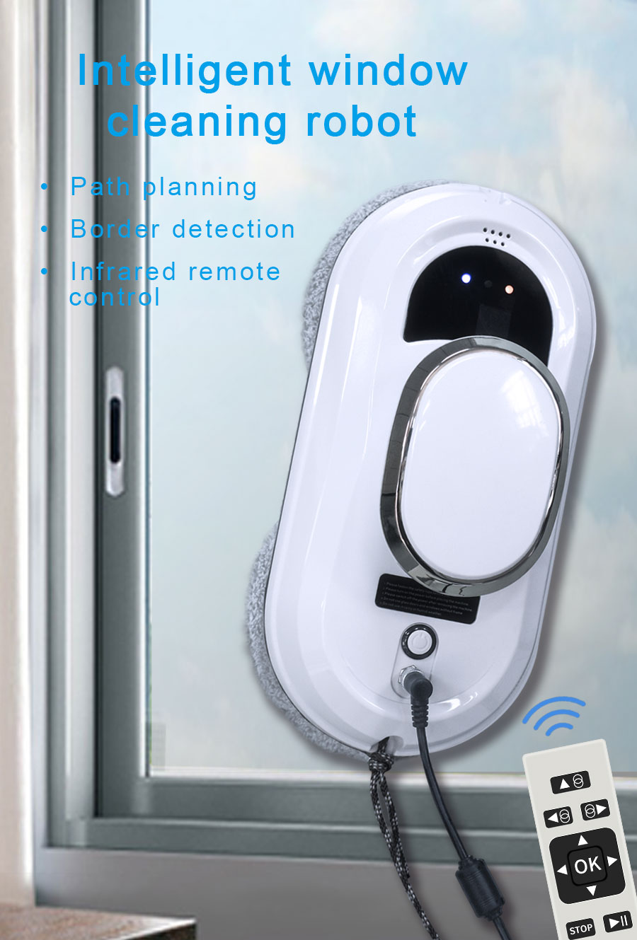 Huidi HCR-01 Window Cleaner Robot Automatic Glass Cleaning Robot for Smooth Surfaces