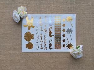 China Yellow gold metallic tattoo wholesale