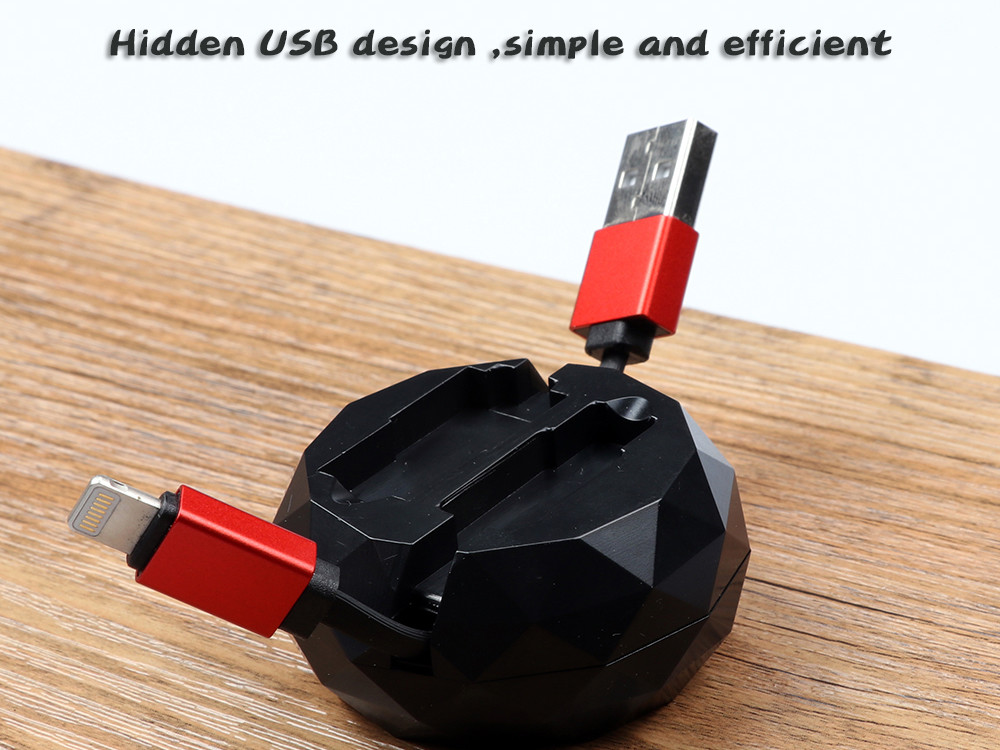2019 Tpe Retractable Extending USB Cord Reel Micro 8pin Type C For IPhone/Android