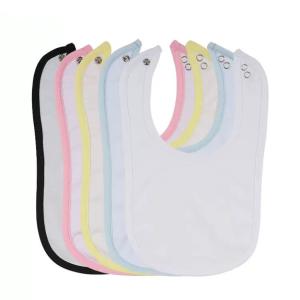 China Blank Polyester Cotton Sublimation Baby Bib For Sublimation Heat Transfer Printing wholesale