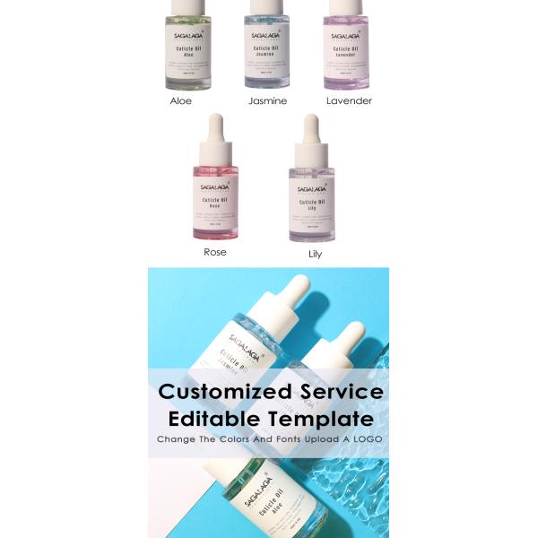 Vitamin E Nail Cuticle Oil Bottle 20ml for Nails Repair and Moisturizes with Natural Keratin 14 Scents Custom Logo