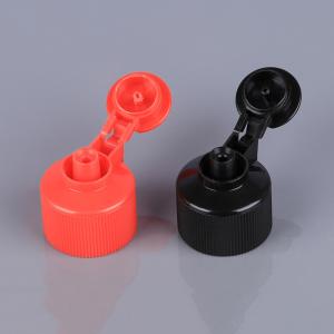 China 24mm 28mm Plastic Flip Top Caps For Bottles Red Black wholesale