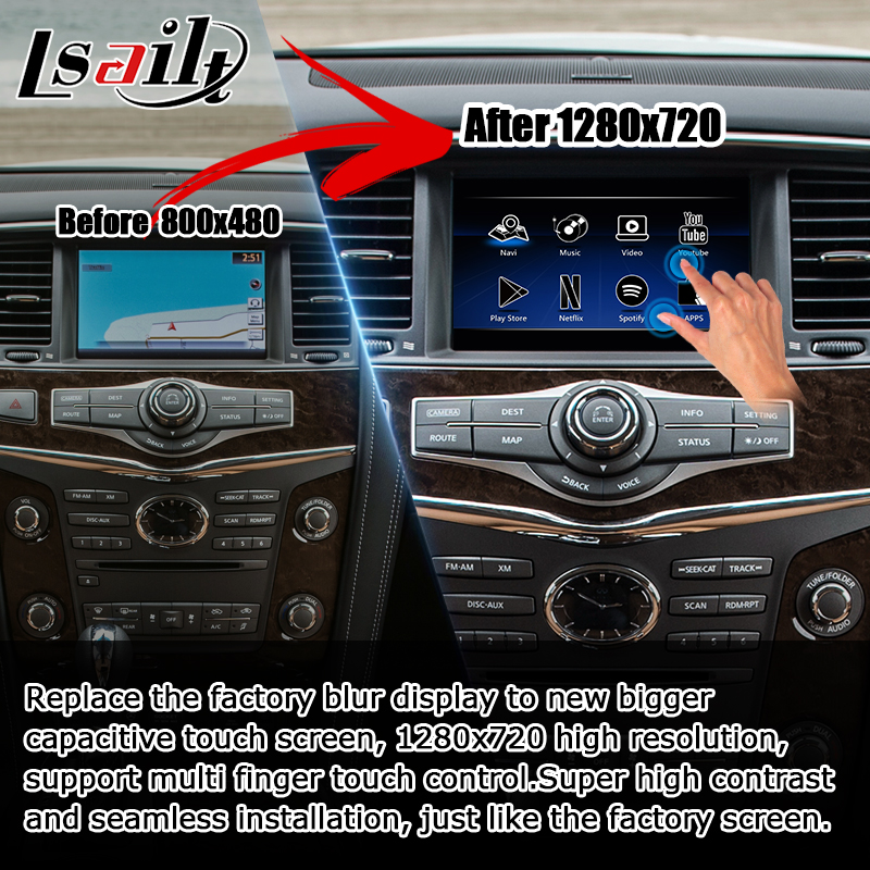 Infiniti QX80 QX56 Z62 carplay android auto multi finger HD touch screen upgarde IT08