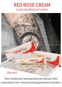 China Red Rose Numb Anesthetic Cream 10g Permanent Makeup Lidocaine Numbing Cream Apply For 20 Mins Numb For 5-6 Hours wholesale