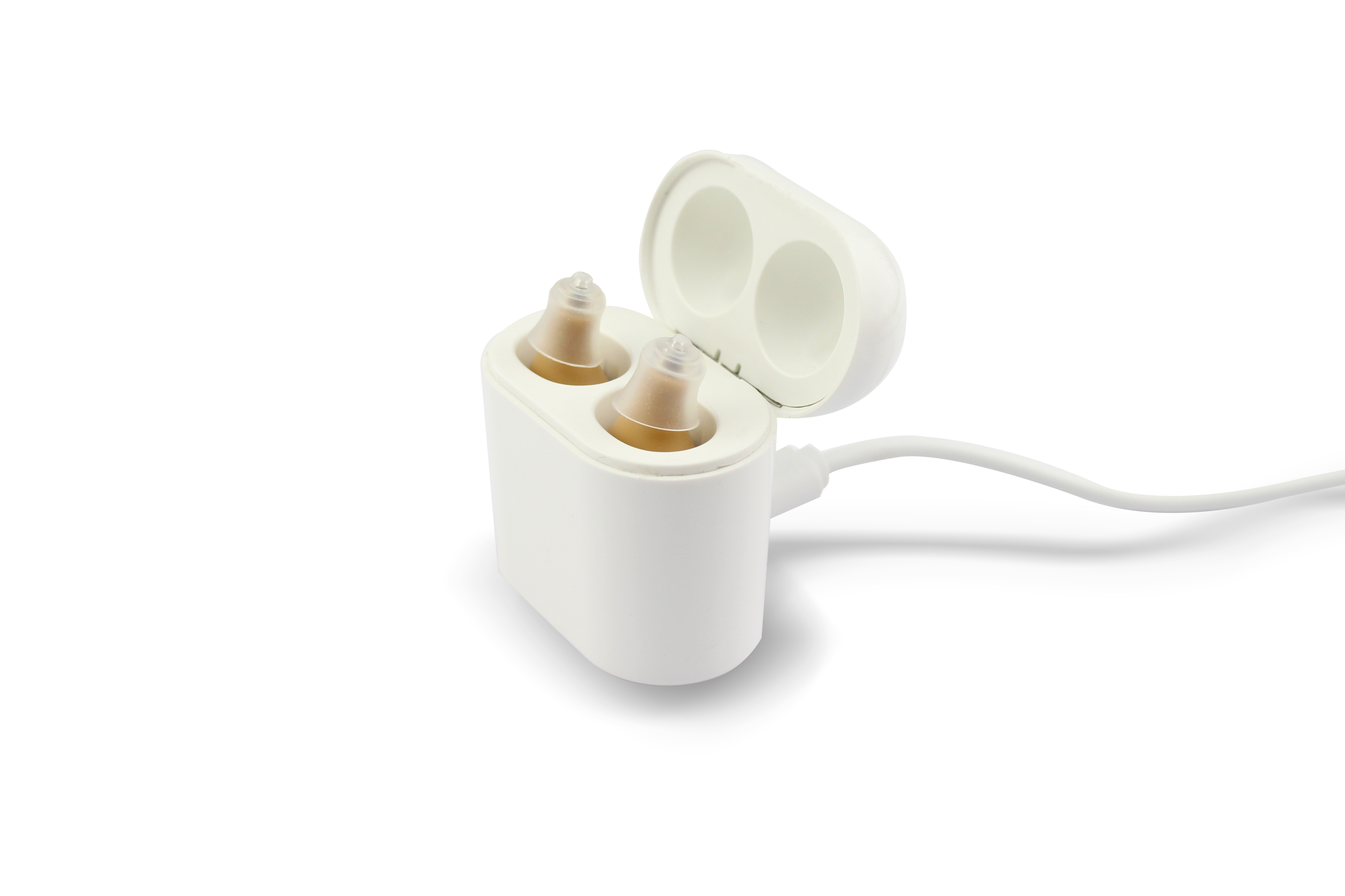 Audifonos Invisible digital Hearing Aids For moderate Hearing Loss Beige