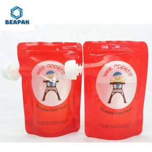 China Plastic Stand Up Fruit Juice Beverage Custom Spout Pouches wholesale