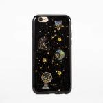 Soft TPU Black Mysterious Star Series Cell Phone Case Cover for iPhone 7 6s Plus