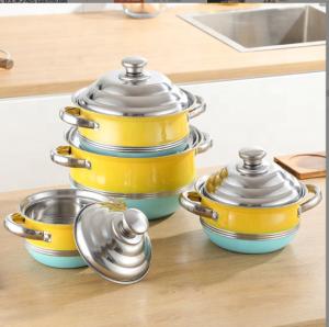 China Factory Wholesale Different Size Cookware Set Custom Pots Wholesale 5PCS Stainless Steel Cooking Pot Set wholesale