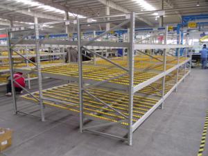 China Powder Coated Galvanized Carton Flow Rack Heavy Duty With Rollers wholesale