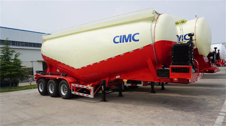 50-55cbm Bulk Cement Powder Tankers Truck for Sale-CIMC Manufacturer