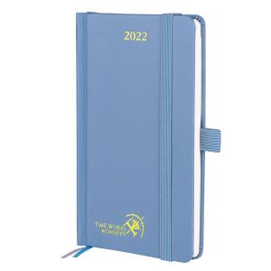 China Hardcover Tiny Pocket Planner 2023 Vertical Layout In Light Blue wholesale