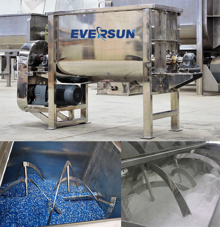200 - 5000L Compound Fertilizer Ribbon Blender Machine Adjustable Mixing Time