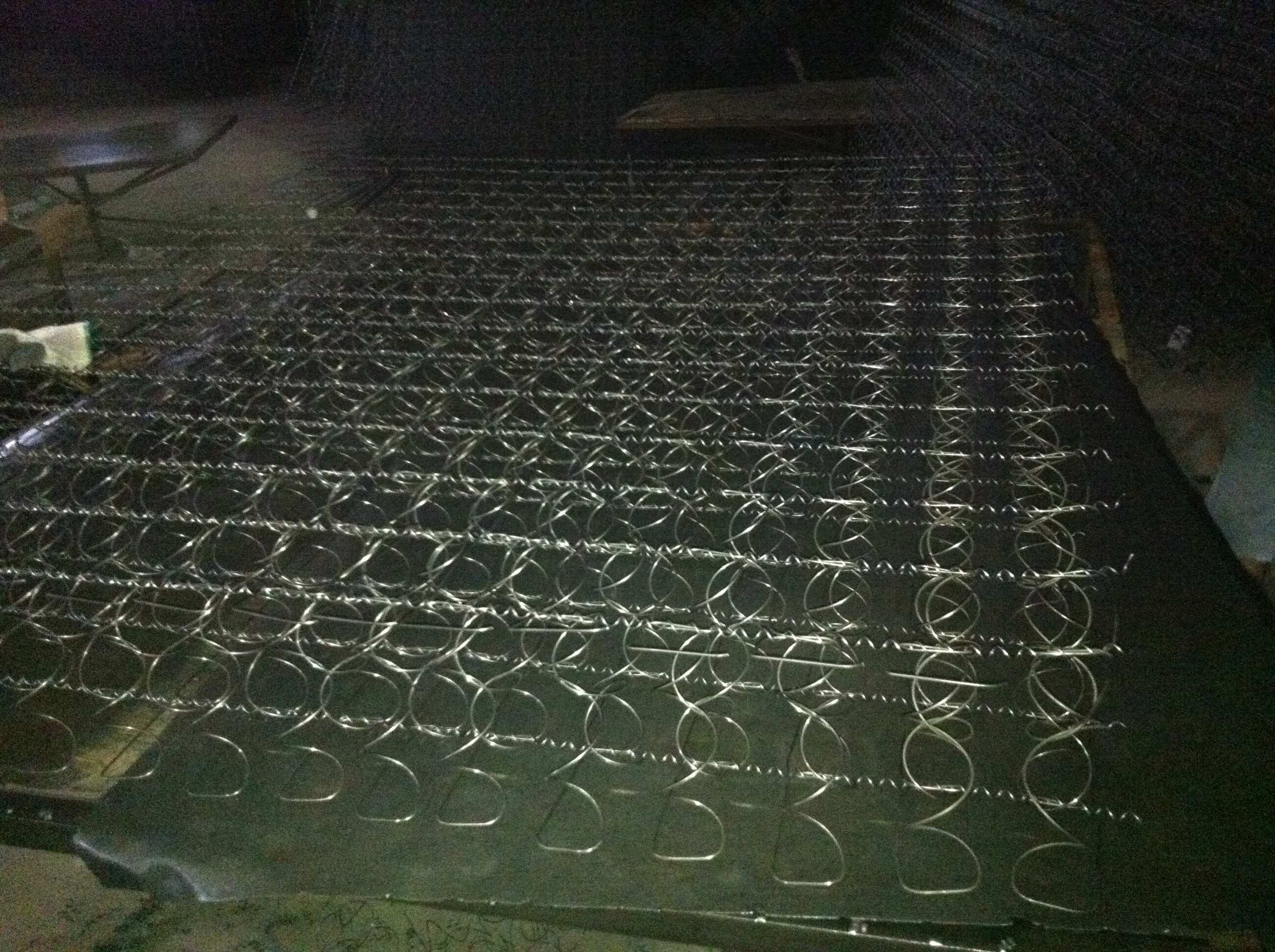Continuous Durable Wire Mattress Spring Coil , Mattress Filler Spring Heat Treatment