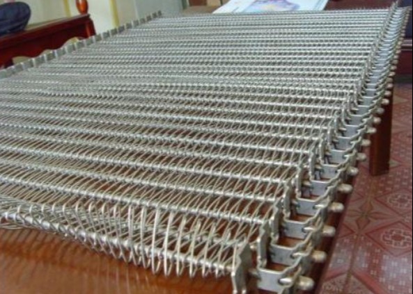 Nut Air Dried Heat Resistant Spiral Mesh Belt 304 Stainless Steel
