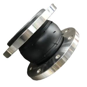 China 12 Inch Rubber Expansion Joint For Pipe Din Pn16 Dn100 Dn200 Carbon Steel Galvanised Flange Epdm Drainage wholesale