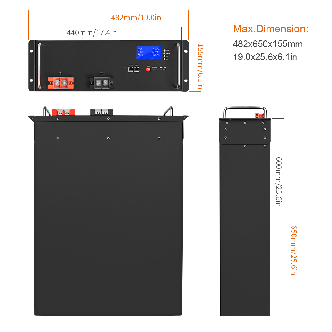 48v 100Ah 200Ah Lifepo4 Home Battery Deep Cycle