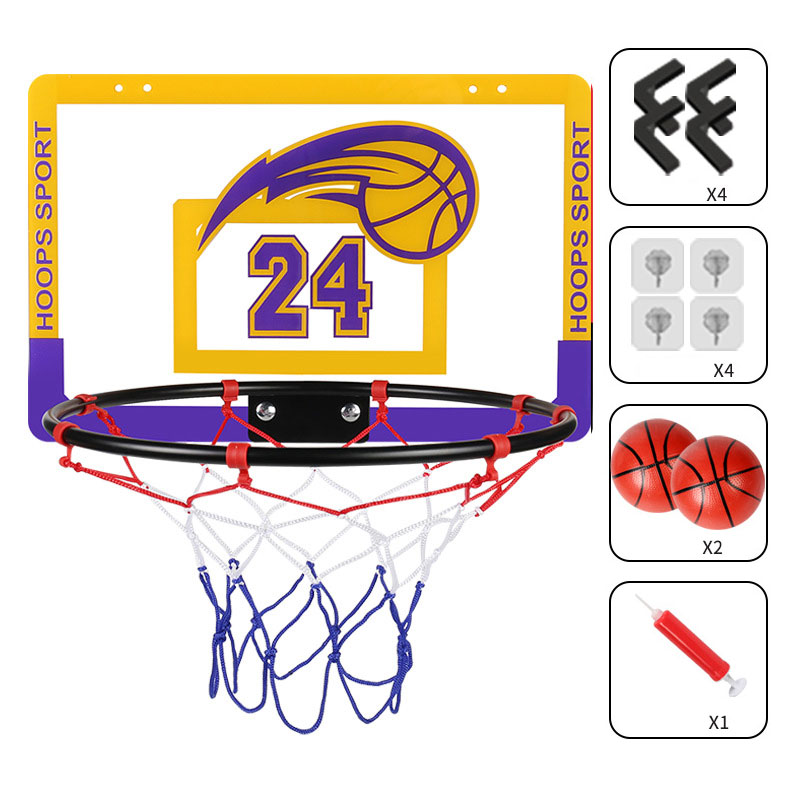 Kids Basketball Hoop Foldable Frame with 2 Basketballs Plastic Material Age Range 2 to 4 Years
