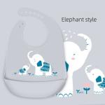 Purple Children'S Clothing Accessories Silicone Waterproof Feeding Bibs For