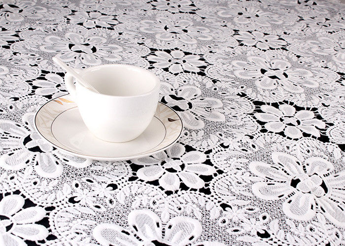 Venice Guipure Cotton Lace Fabric Embroidered Flower Water Soluble Azo Free Dyed
