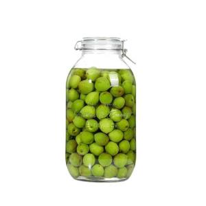 China 1000ml Household Pickle Glass Storage Jars With Clasp Lid wholesale