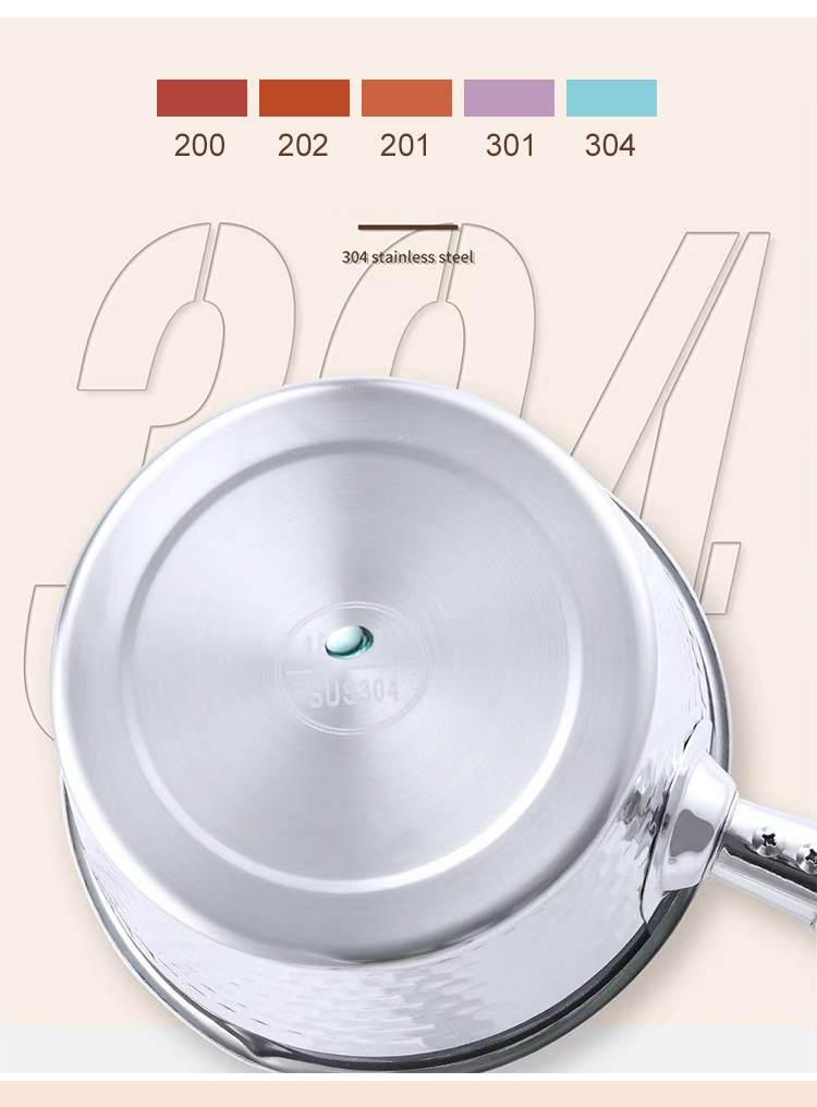 18 / 8 Kitchen Stainless Steel Cooking Pot With Glass Lid