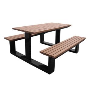 China Outdoor Furniture Recycled Plastic Wood Picnic Table And Benches Garden Table Set wholesale