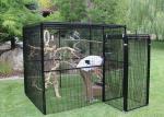 Durable Outdoor Aviary Cage , Metal Bird Cage Black Or Dark Green Color