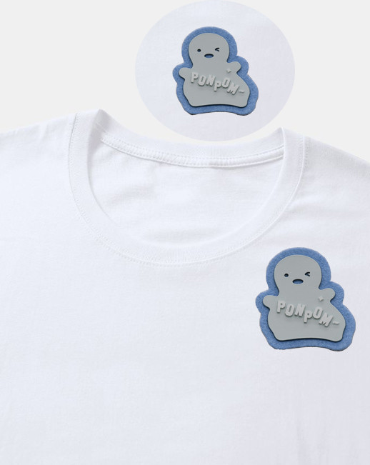 White Microfiber Customized Printed Label Thick Plate Silicone Logo For Clothing