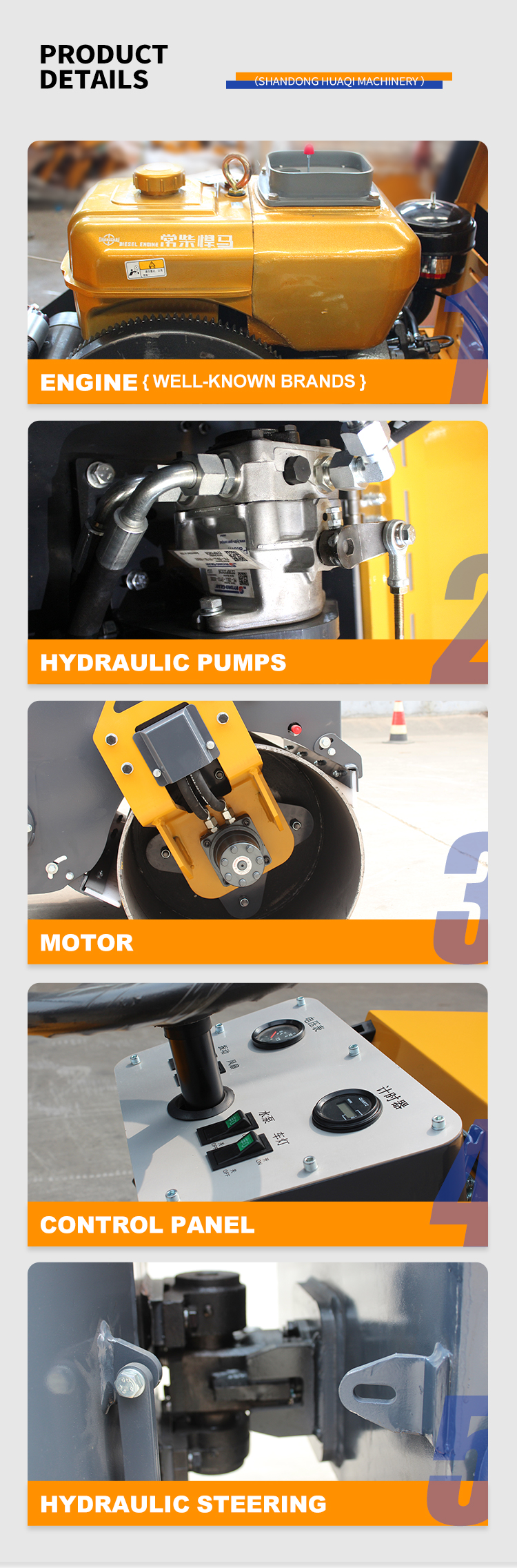 5 Ton Steel Wheel Road Roller YL800 with 25L Hydraulic Tank and Electromagnetic Clutch