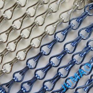 China Space Divider Metal Chain Link Curtains Fly Screen Curved Andulated wholesale