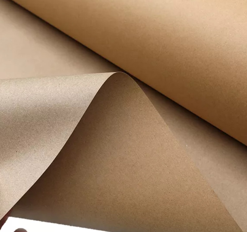 Uncoated Patterned Kraft Wrapping Paper Greaseproof 60" Brown Gift