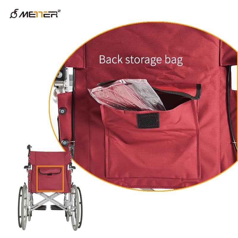 Folding Aluminum Elderly CE Lightweight Manual Wheelchair