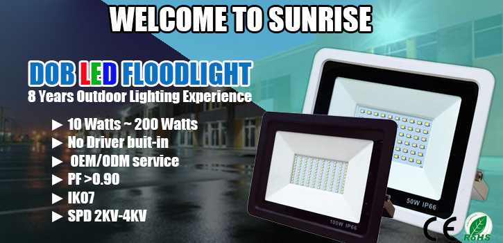 White Aluminum Driverless LED SMD Flood Lights 100w 9000 Lumen Waterproof For Garden