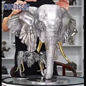 China 3D Elephant Head Sculpture Stainless Steel High Durability wholesale