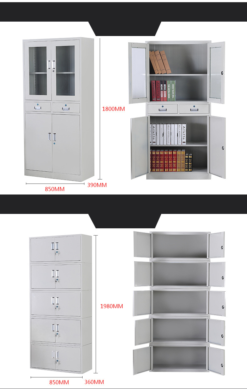 Streamline Office Data Management with this Metal Filing Cabinet and Storage Rack