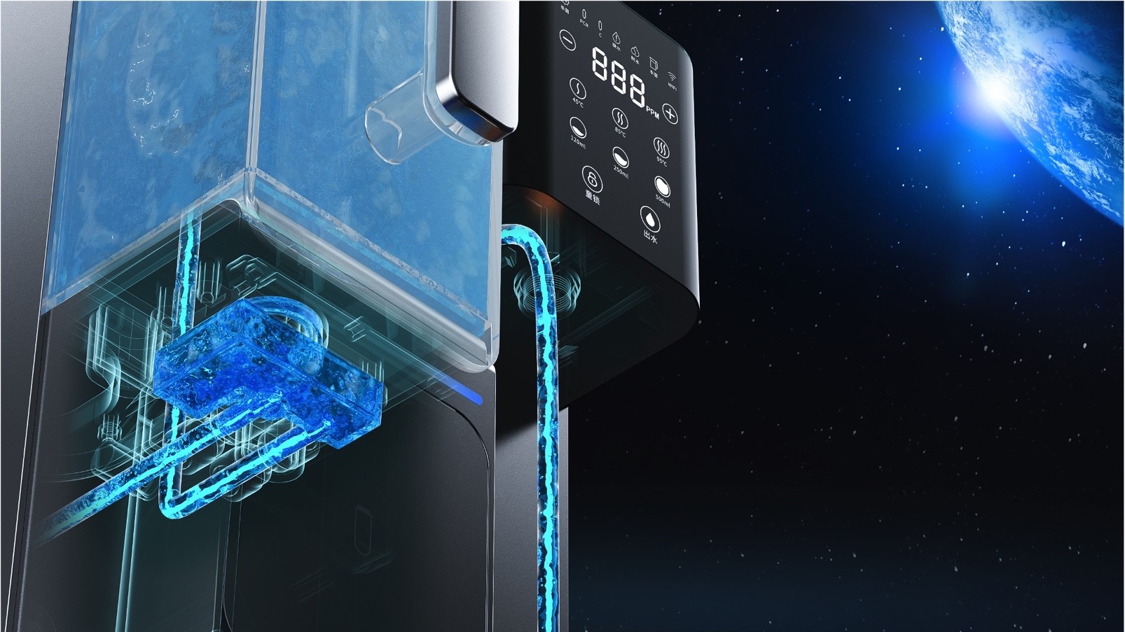 4000L Countertop Reverse Osmosis Water Dispenser 50Hz Ro Hot Water Dispenser