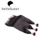 Natural Black European Virgin Hair Extension , Straight Human Hair Weaving